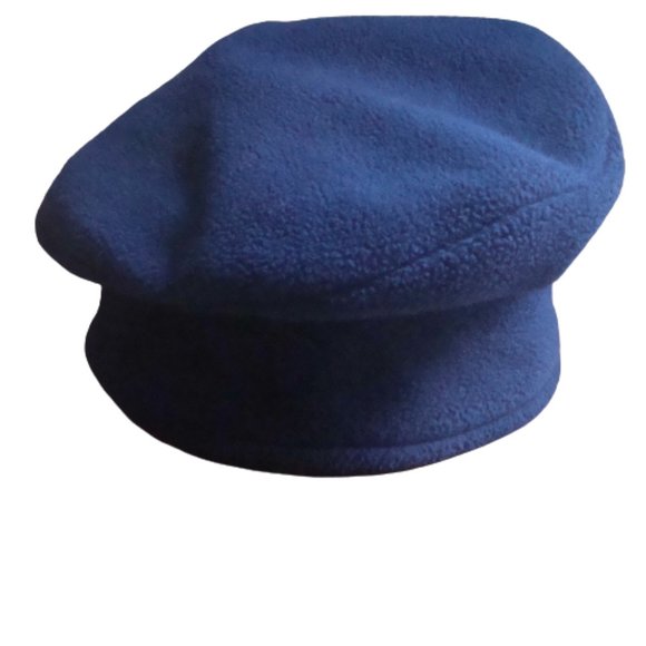 Vintage 90s Cobalt Blue Fleece Winter Hat - Picture 2 of 11